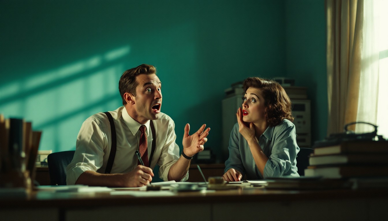 Scripts Office Scene Free Dramatic Office Scene Image - Vintage, Retro, Office | Download at ...