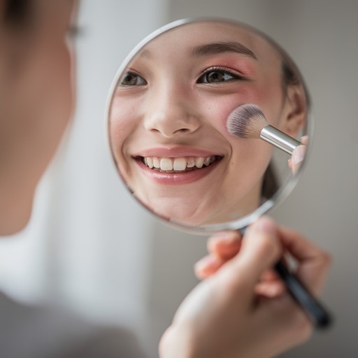 Free Joyful Makeup Moment Image - Makeup, Mirror, Smile | Download at ...
