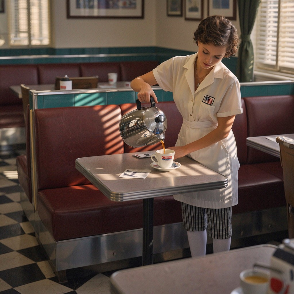 Restaruant Morning Routine Free Diner Morning Ritual Image - Waitress, Diner, Coffee | Download at ...