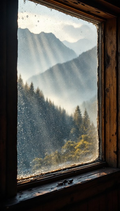 Free Mountains Through Window Image - Mountains, Window, Sunrise ...