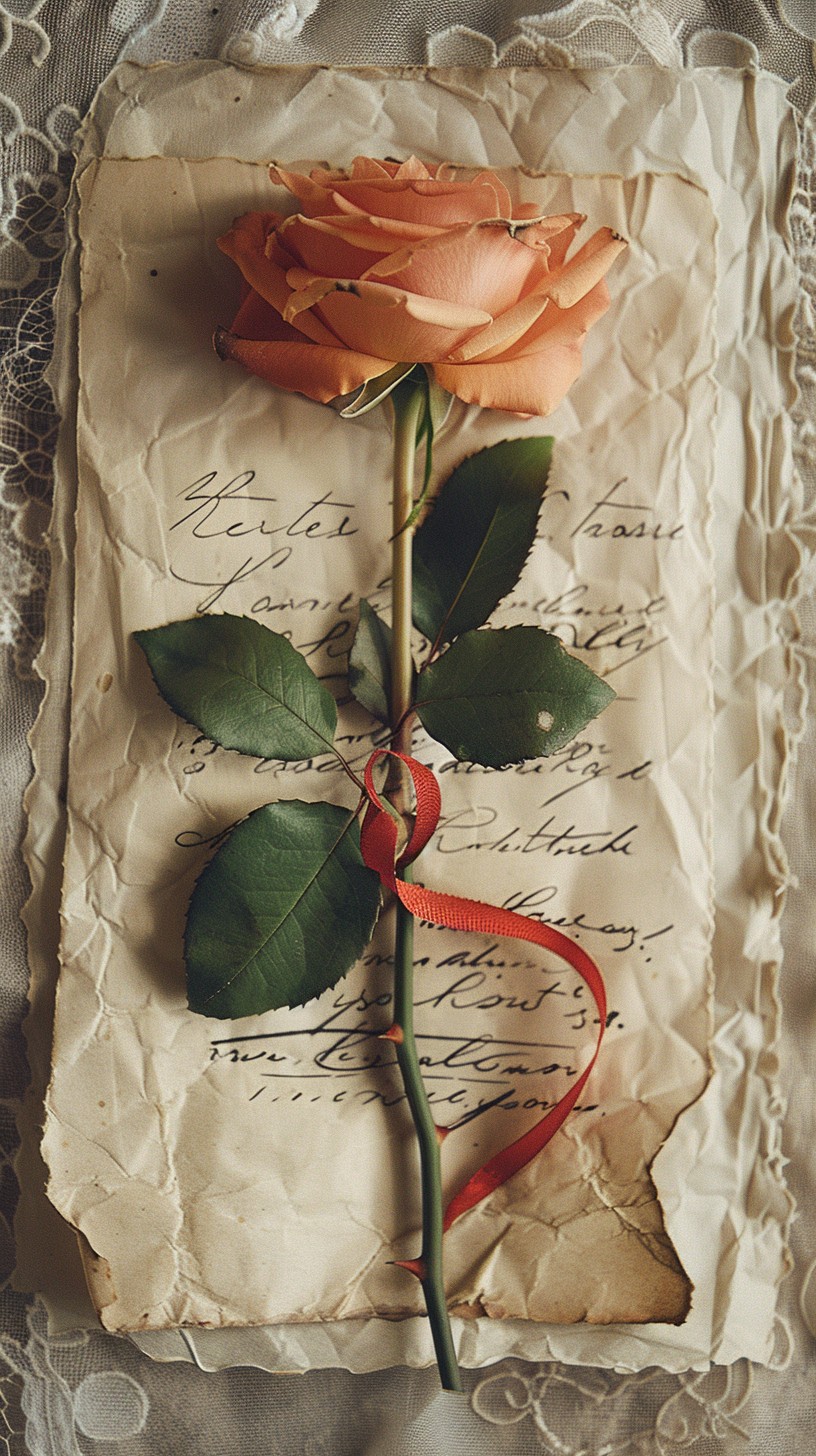 Free Rose on Letters Image - Rose, Letters, Vintage | Download at StockCake