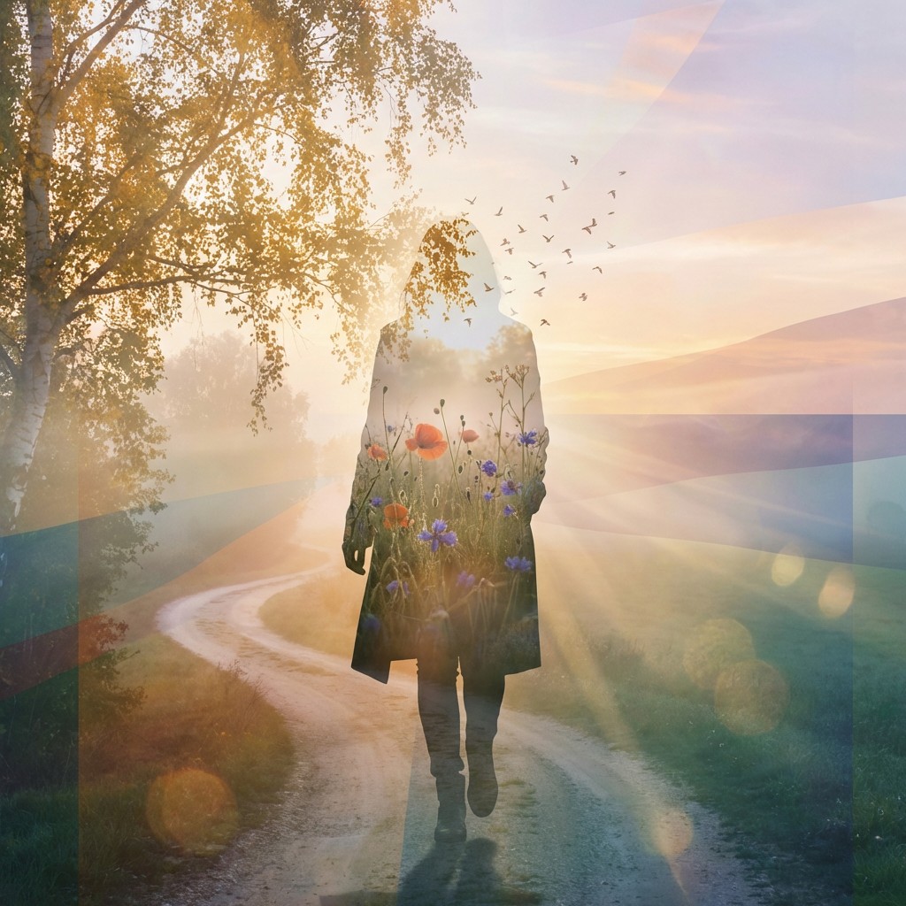 Free Awakening Through Nature Image - Doubleexposure, Silhouette ...