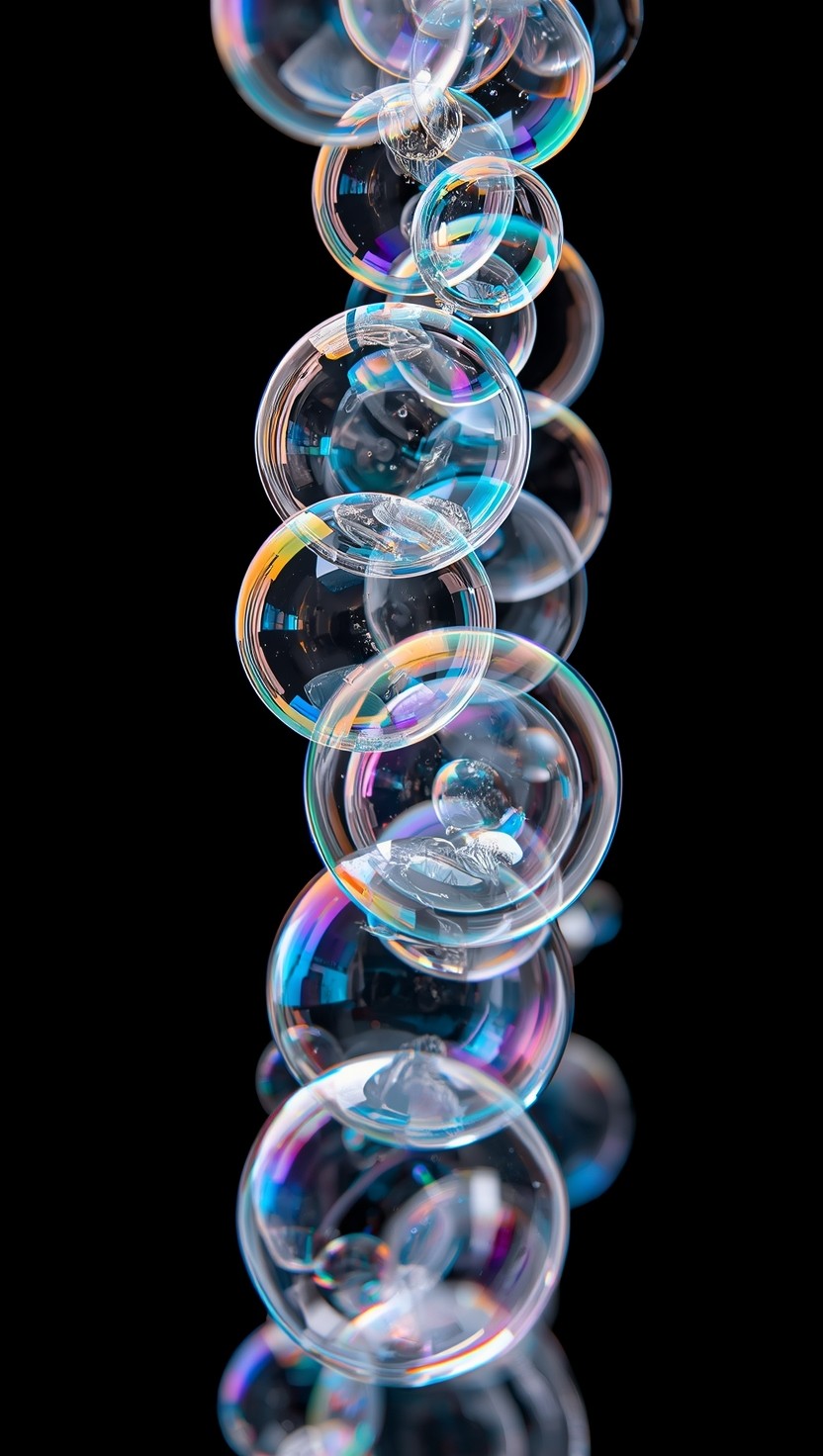 Free Iridescent Bubble Chain Image - Bubbles, Iridescent, Macro ...