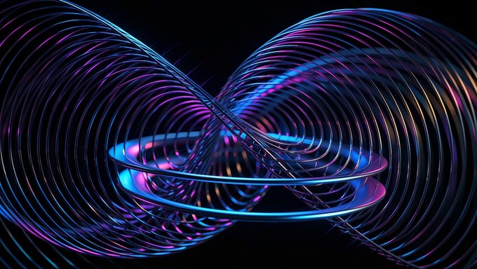 Helix Geometry Set Color Free Twisted Neon Helix Image - Helix, Spiral, 3d | Download at StockCake