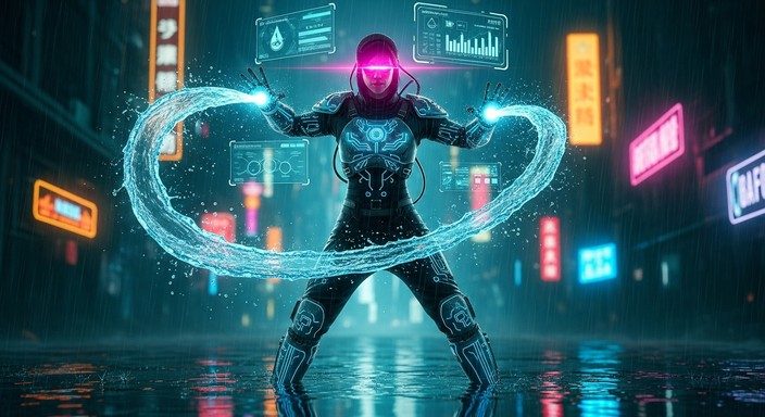 Free Cyber Water Warrior Image - Cyberpunk, Warrior, Futuristic ...