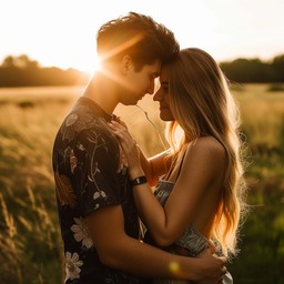 Free Sunset Romantic Embrace Image - Sunset, Love, Couple | Download at ...
