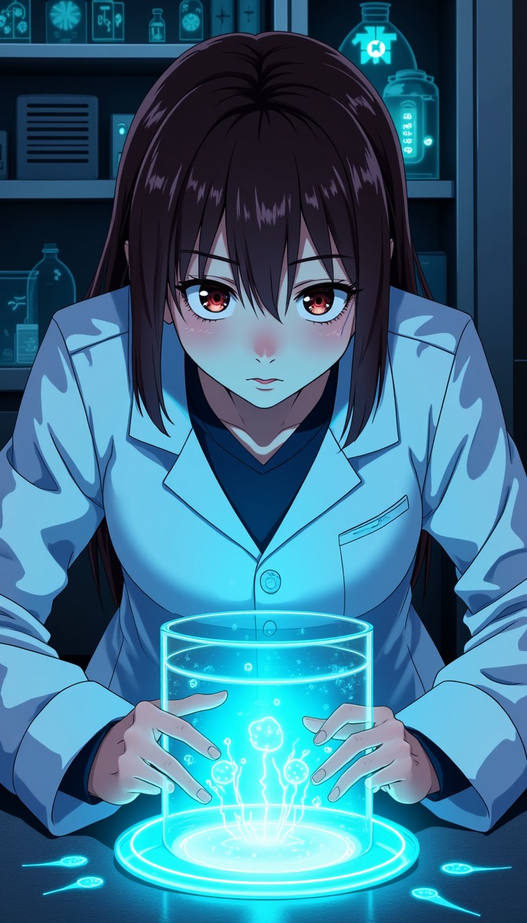 Free Glowing Lab Breakthrough Image - Anime, Scientist, Laboratory ...