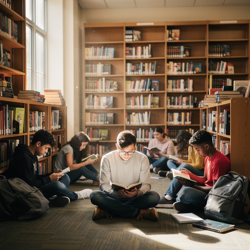 Reading In The Library Free Students Reading Intently Image - Students, Reading, Library ...