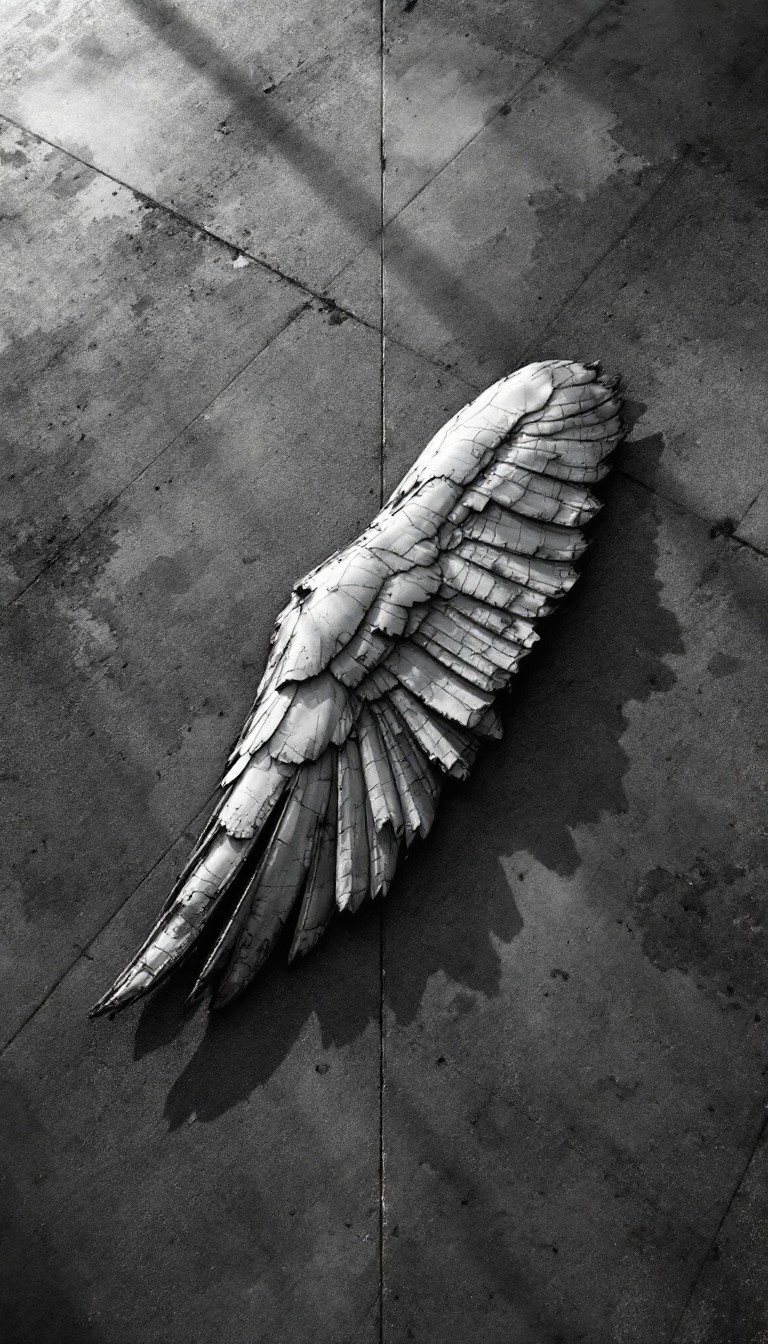 Fallen Wing Vector Free Fallen Angel Wing Image - Wing, Concrete, Monochrome | Download at ...