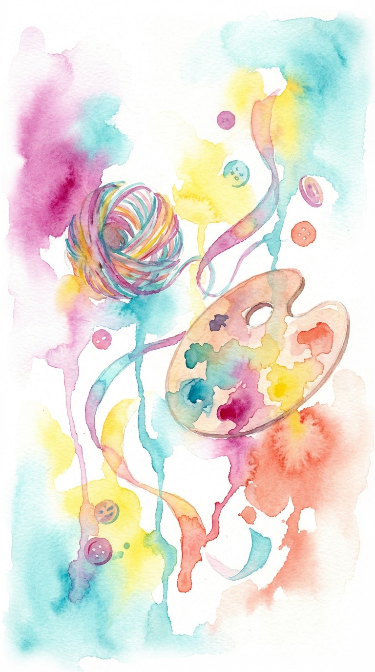 Free Colorful Craft Dreams Image - Watercolor, Craft, Yarn | Download ...