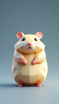 Free Adorable Geometric Hamster Image - Hamster, Geometric, Minimal ...