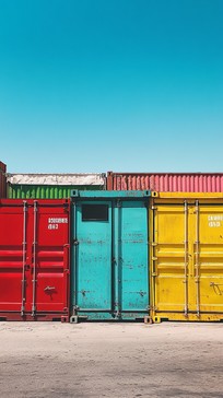 One Container Background Colorful Free Colorful Cargo Containers Image - Containers, Cargo, Shipping ...