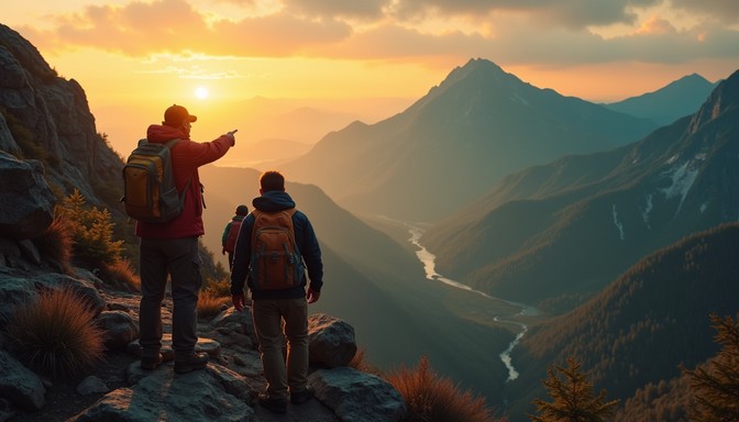 Free Mountain summit adventure Image - Adventure, Mountains, Sunset ...