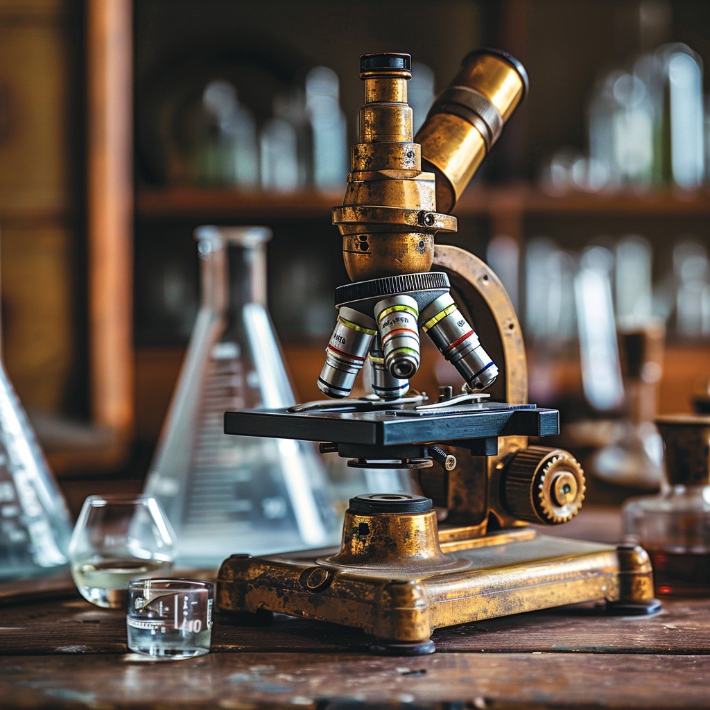 Free Vintage Microscope Display Image - Microscope, Vintage, Laboratory ...