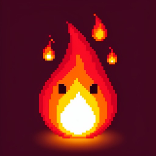Free Pixel Fire Spirit Image - Pixel, Fire, Spirit | Download at StockCake