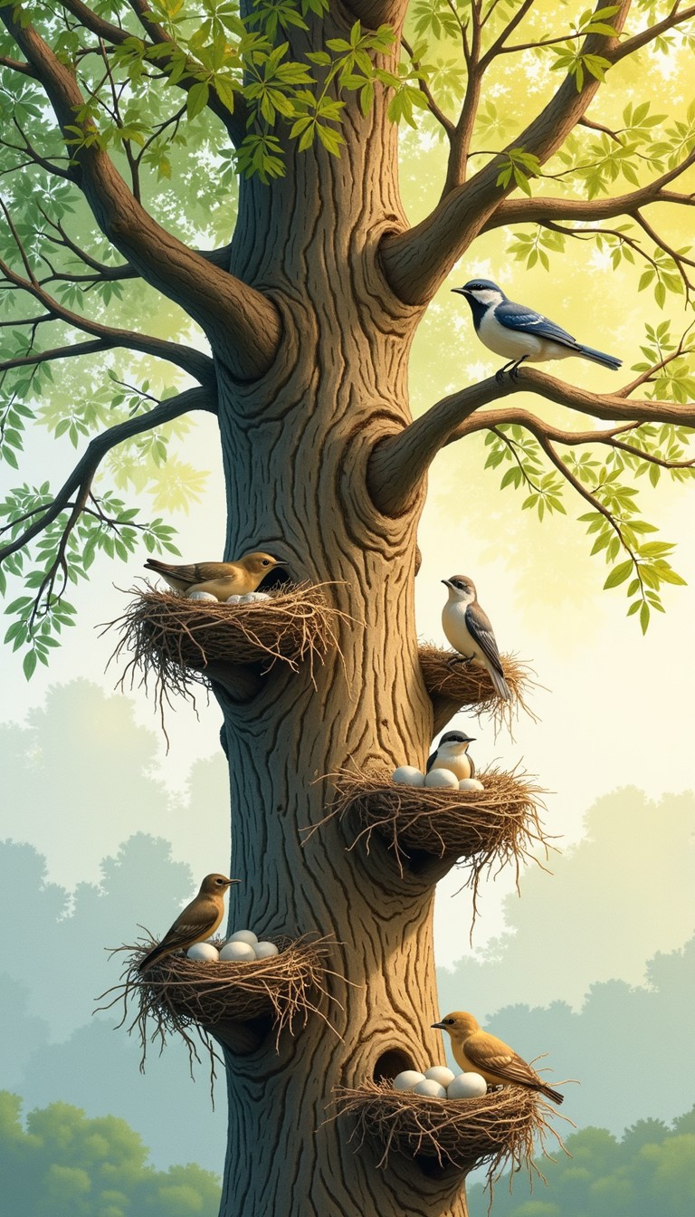 Free Avian Tree Sanctuary Image - Birds, Nests, Tree | Download at ...
