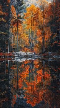 Free Autumn Reflections Captured Image - Autumn, Reflections, Trees ...