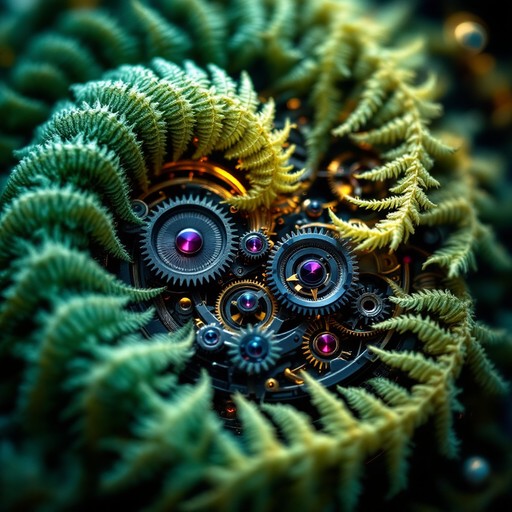 Free Nature Meets Machinery Image - Mechanical, Botanical, Gears ...
