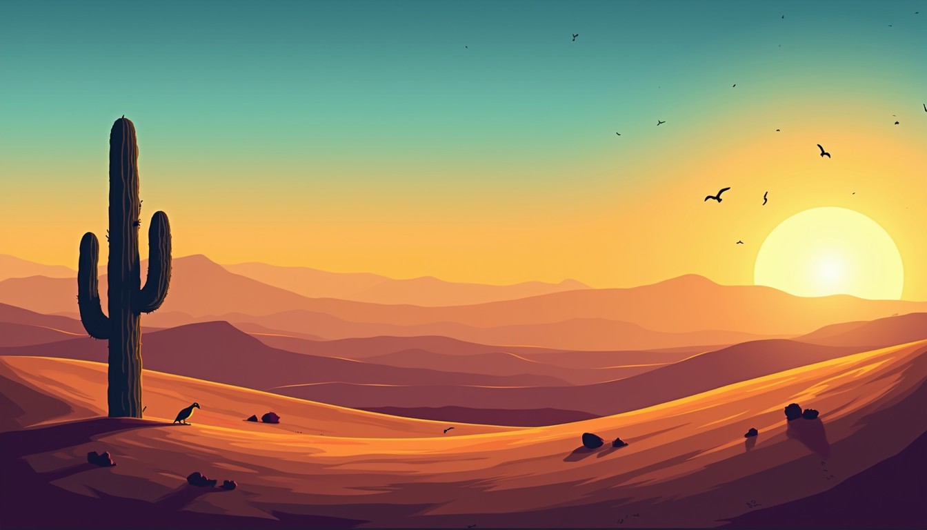 Free Desert Sunset Silhouette Image - Desert, Sunset, Cactus | Download ...