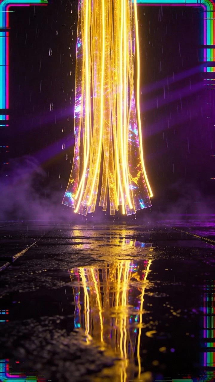 Free Cyberpunk Neon Waterfall Image - Cyberpunk, Neon, Yellow ...