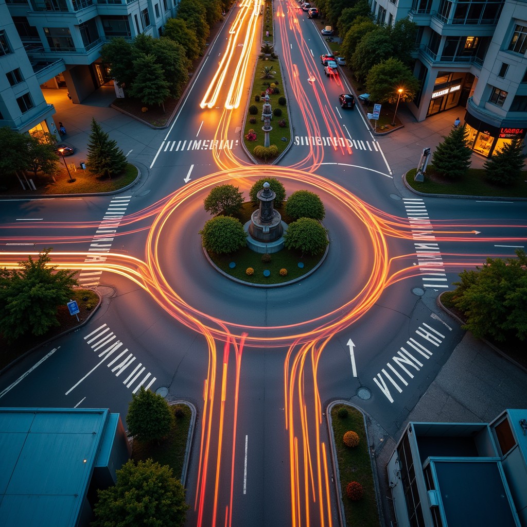 Circulator Light Pattern Free Circular Light Patterns Image - Roundabout, Intersection, Aerial ...