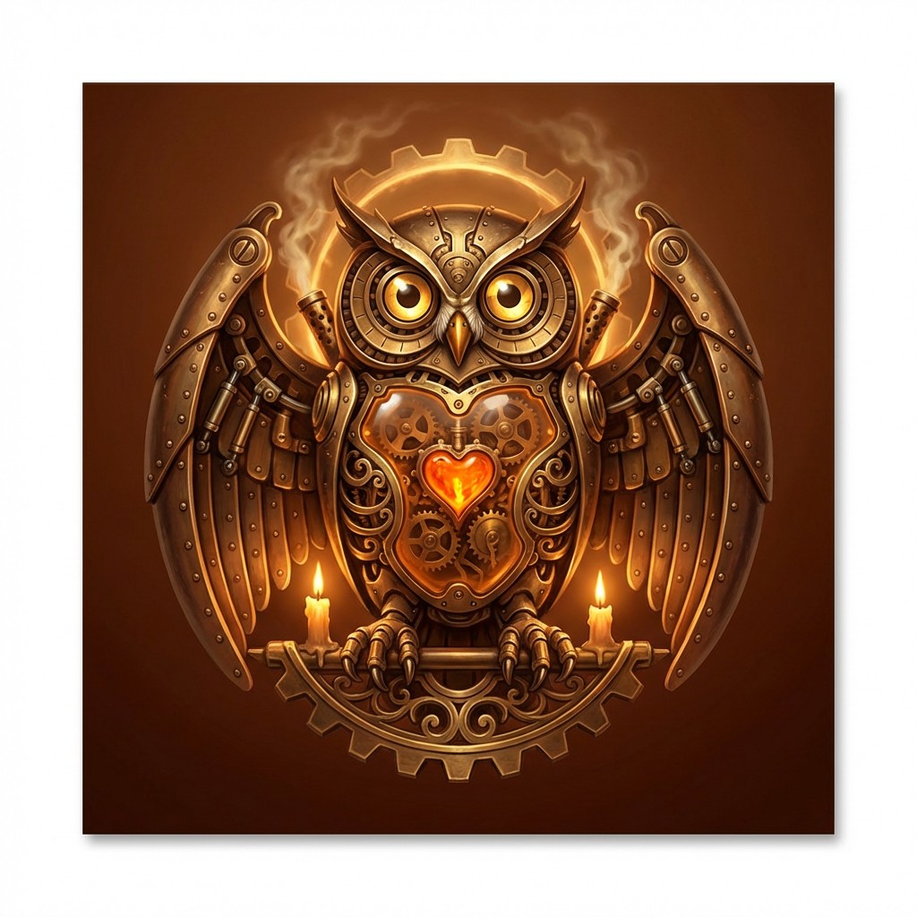 Free Clockwork Owl Emblem Image - Steampunk, Clockwork, Mechanical ...