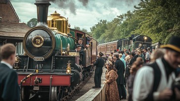 Train Reception Free Historic Train Arrival Image - Train, Station, Crowd | Download at ...