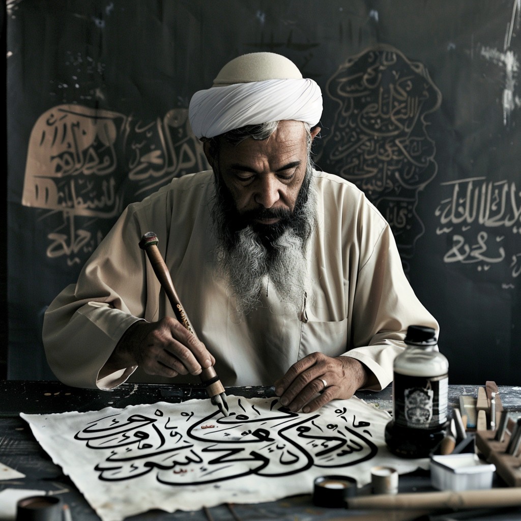 Free Calligraphy Artisan At Work Image - Artisan, Calligraphy ...