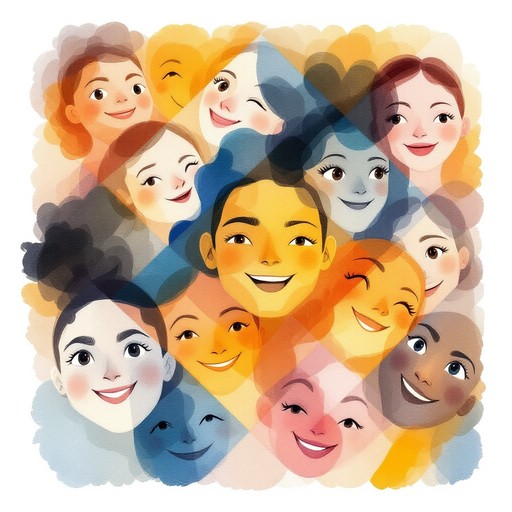 Free Luminous Human Connections Image - Watercolor, Diverse, Smiles ...