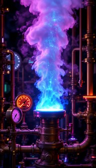 Steam Rising Draping Blue Download Neon Steam Rising Image - Steam, Cyberpunk, Neon | StockCake