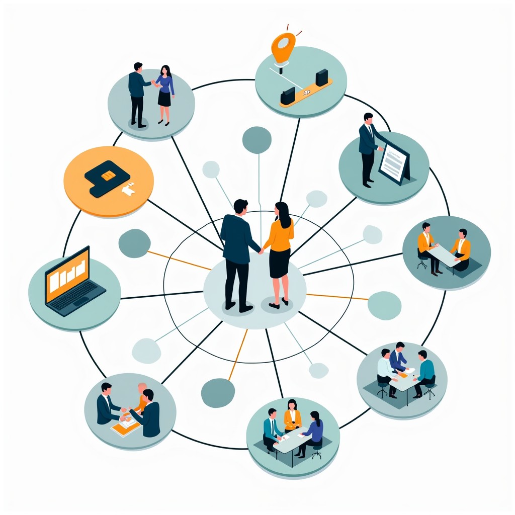 Free Connected Business Network Image - Networking, Business ...