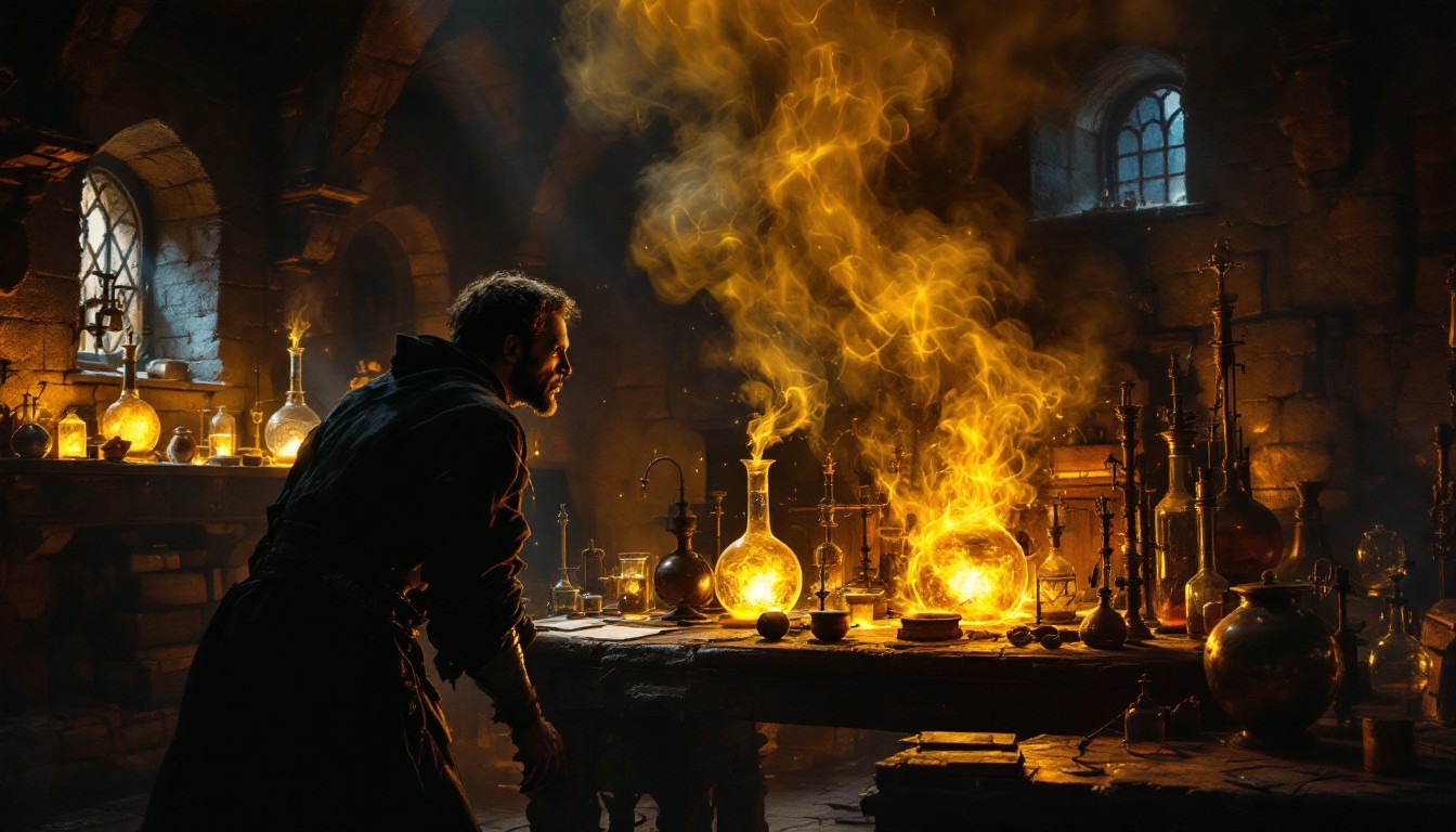 Free Alchemist's Golden Discovery Image - Alchemist, Medieval ...