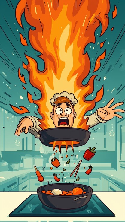 Free Cooking Gone Wrong Image - Cooking, Flames, Chef | Download at ...