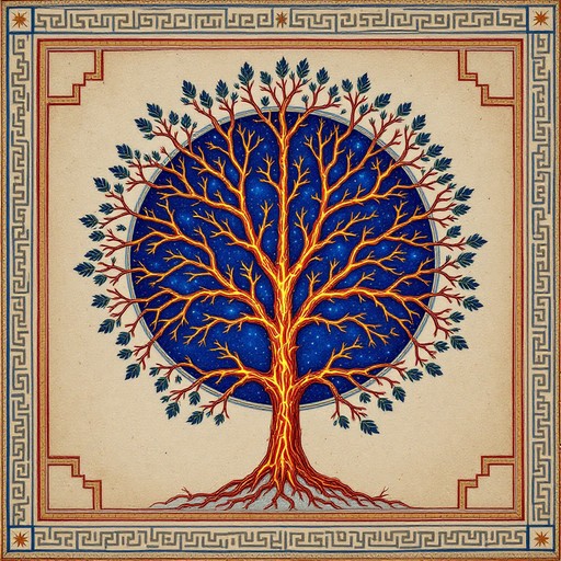 Manuscript Tree Free Sacred Tree Illuminated Image - Medieval, Illuminated, Manuscript ...
