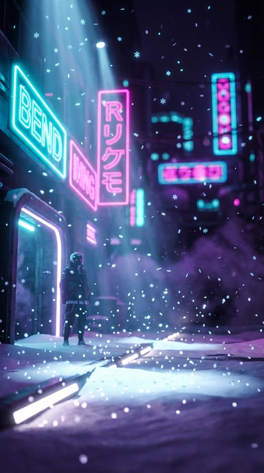 Free Cyberpunk Snow Storm Image - Cyberpunk, Winter, Snow | Download at ...