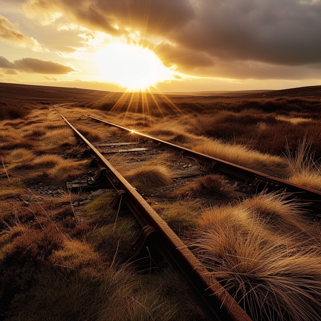Sunset On The Rails Free Sunset Rail Beauty Image - Sunset, Railroad, Landscape | Download ...