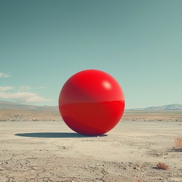 Red Sphere Target Location Free Giant Red Sphere Image - Red, Sphere, Desert | Download at StockCake