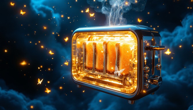 Free Magical Toaster Dreams Image - Toaster, Butterflies, Space ...