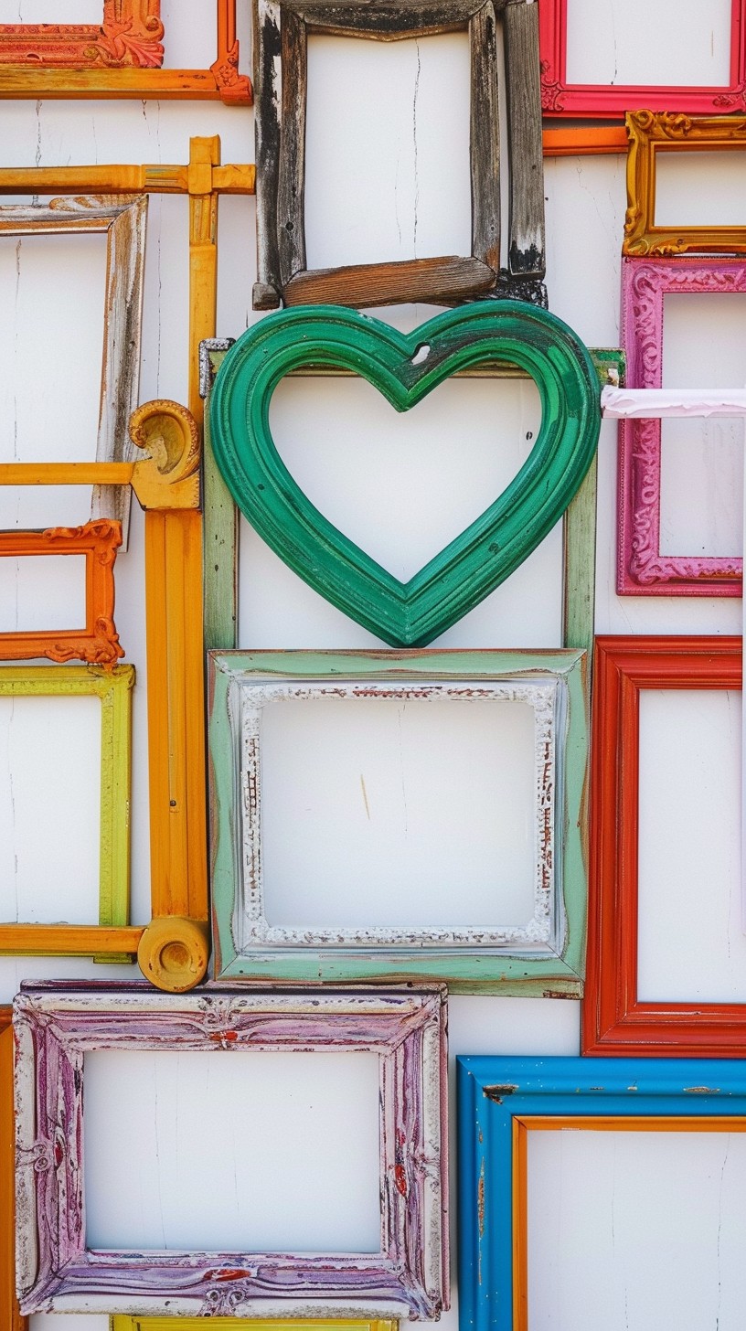 Free Colorful Heart Frame Image - Wall, Art, Colorful | Download at ...