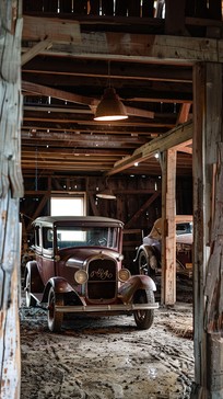 Sc Early Car Rack Design Free Vintage Car Stored Image - Vintage, Car, Barn | Download at StockCake
