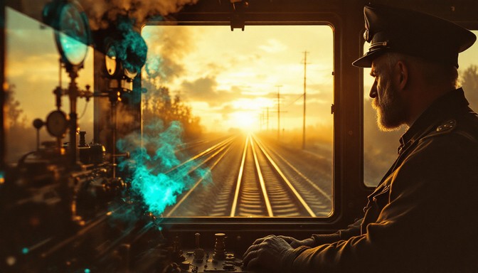 Free Sunset Train Journey Image - Sunset, Train, Conductor | Download ...