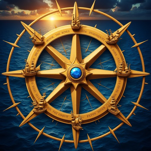 Free Golden Prosperity Compass Image - Compass, Gold, Nautical ...
