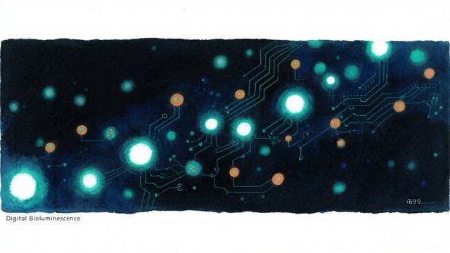 Free Luminous Digital Ecosystem Image - Bioluminescence, Digital ...