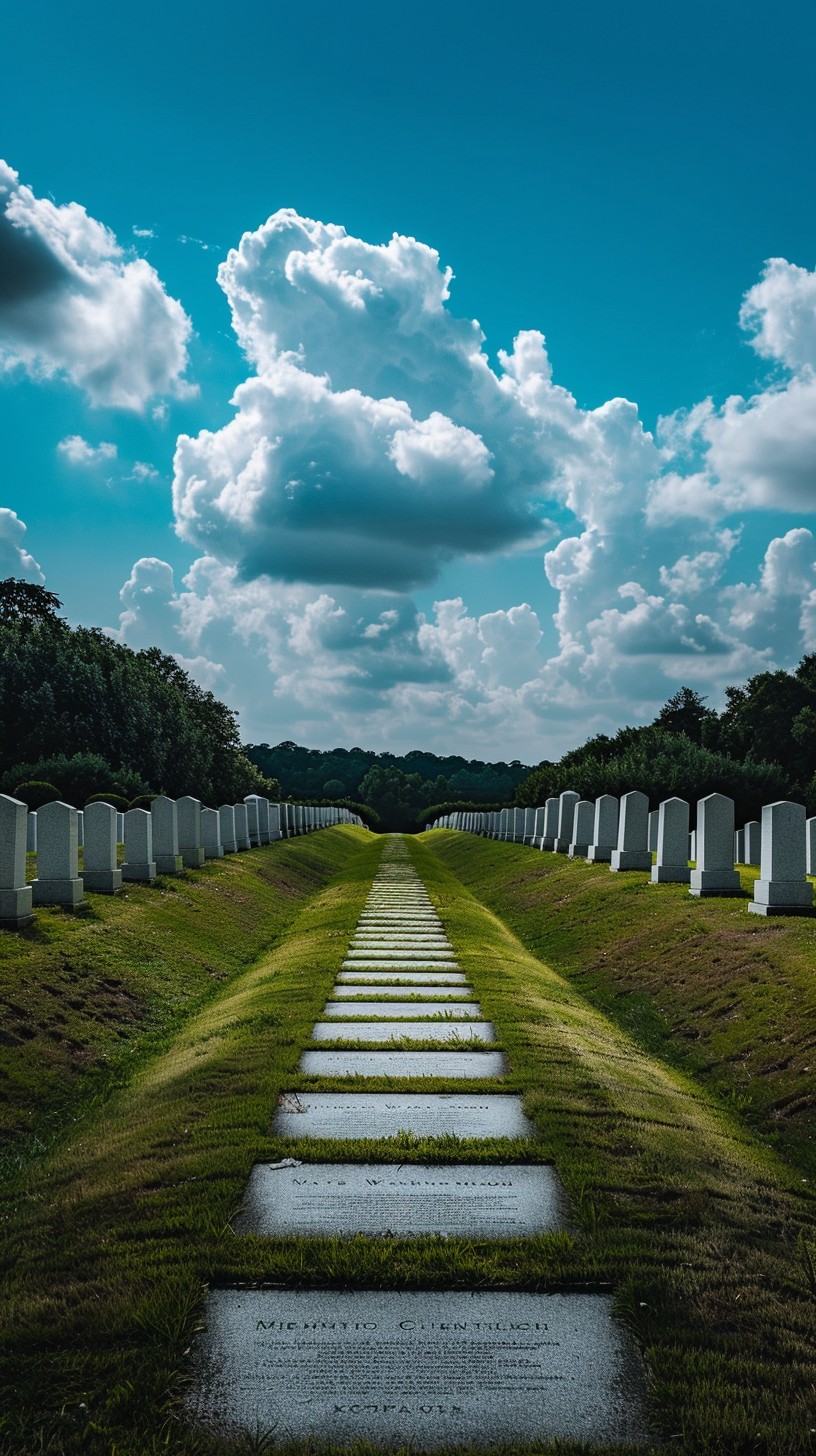 Free Serene Cemetery Path Image - Cemetery, Tombstones, Path | Download ...