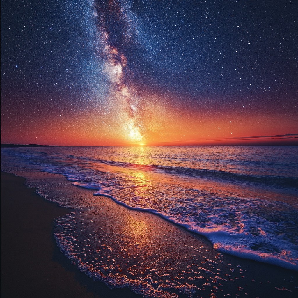 Free Starry Night Beach Image - Starry, Night, Beach | Download at ...