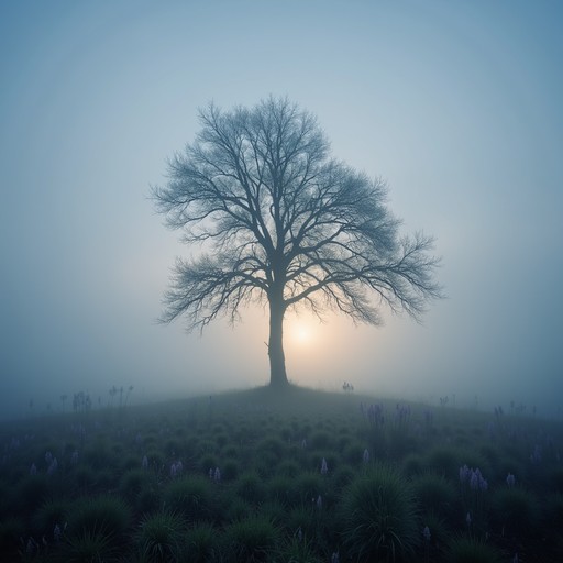 Free Misty Tree Silhouette Image - Tree, Mist, Fog | Download at StockCake