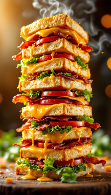 Sandwich Rising Main Free Epic Sandwich Tower Image - Sandwich, Burger, Food | Download at ...