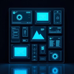 Free Neon Tech Interface Image - Dashboard, Futuristic, Cyberpunk ...