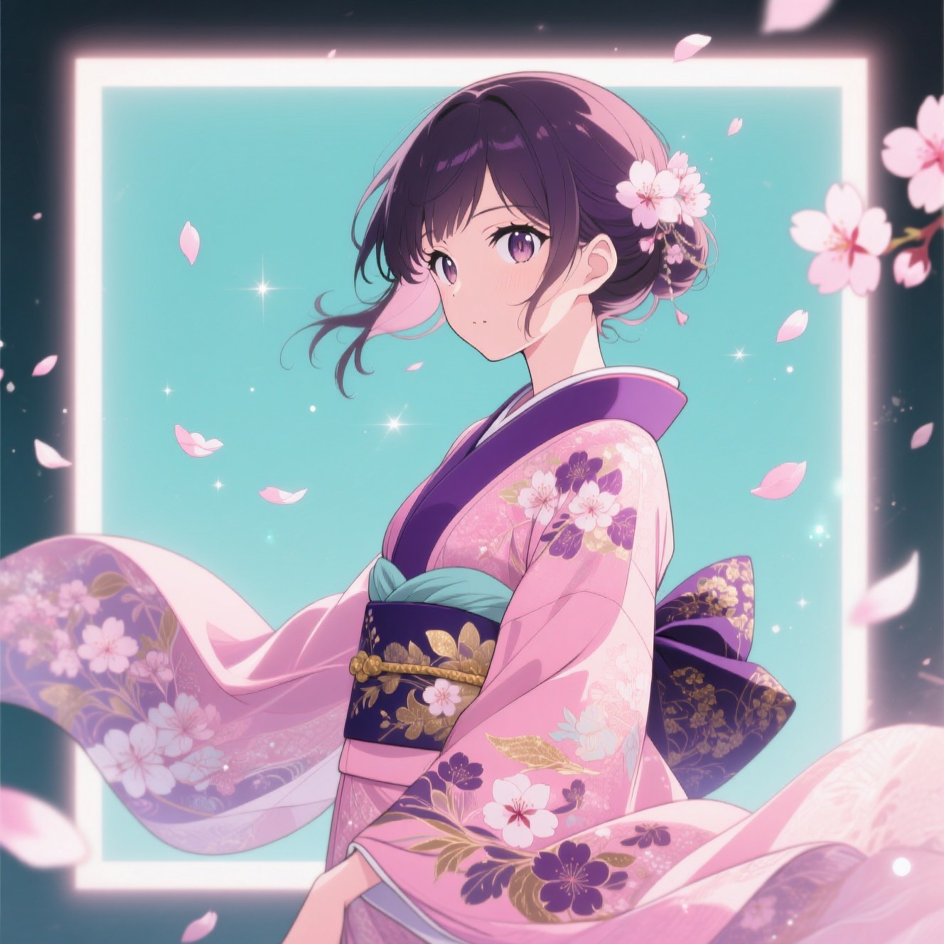Free Cherry Blossom Princess Image - Anime, Kimono, Sakura | Download ...