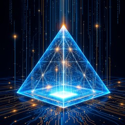 Digital Pyramid Design Free Digital Pyramid Ascension Image - Pyramid, Digital, Cyan ...